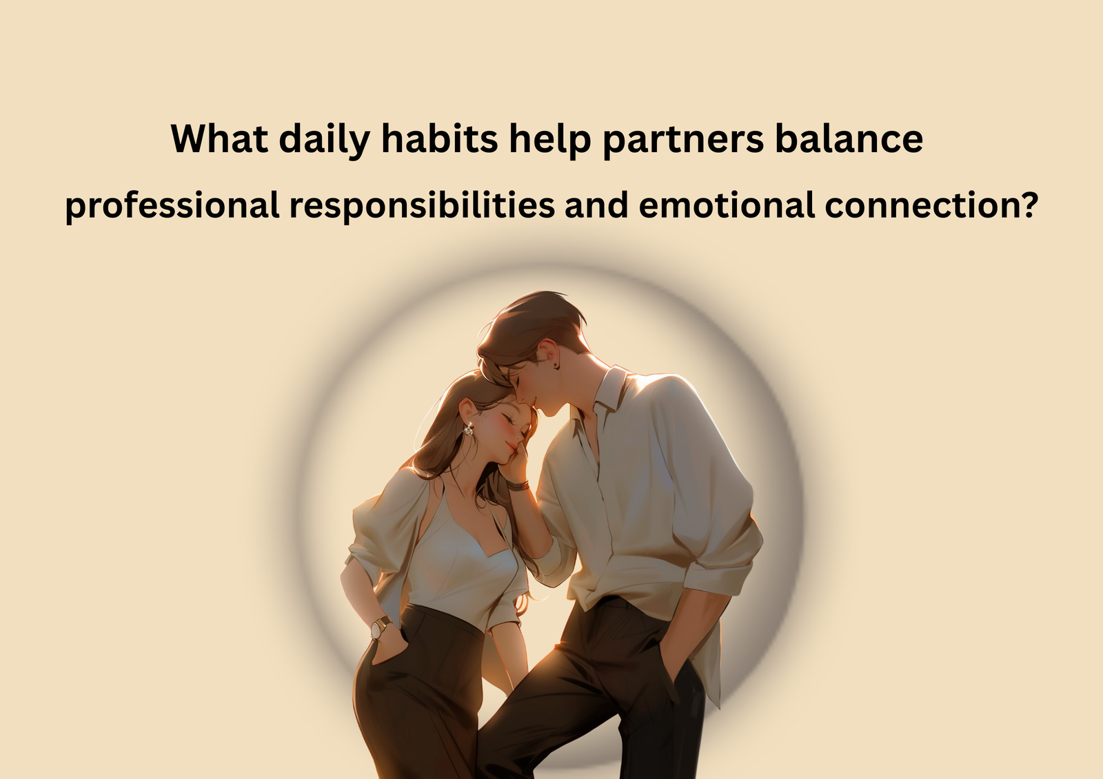 What daily habits help partners balance professional responsibilities and emotional connection?