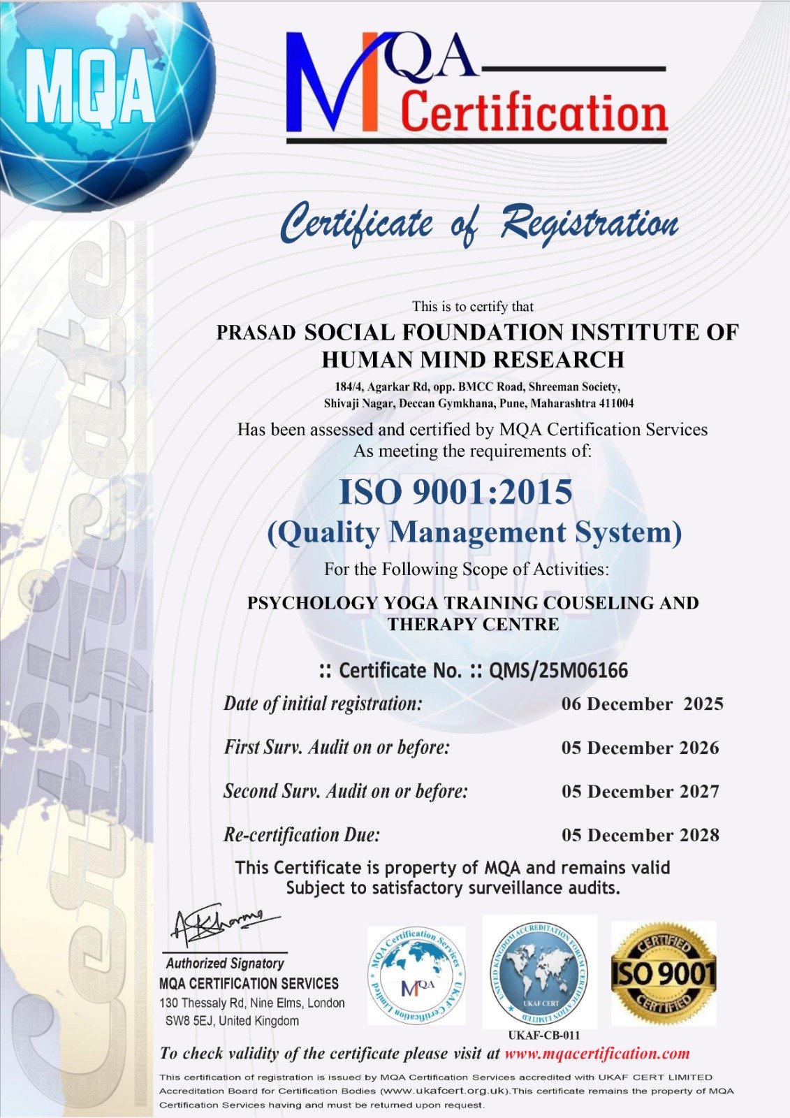 Marriage Counseling Clinic - FixMyBond certificate