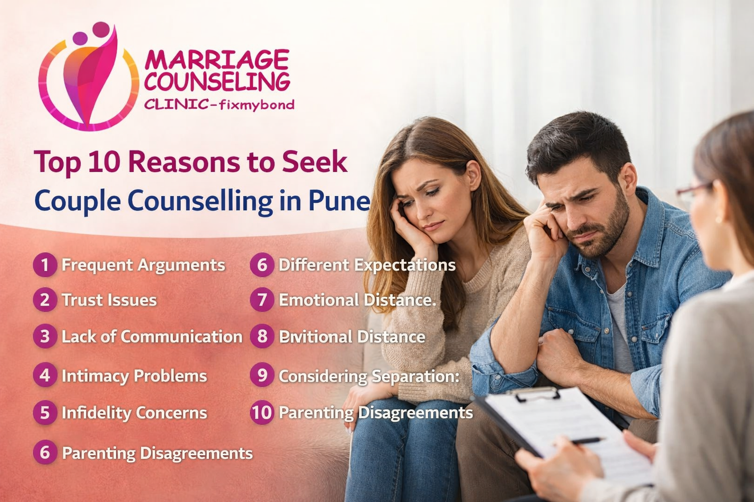 Top 10 Reasons to Seek Couple Counselling in Pune