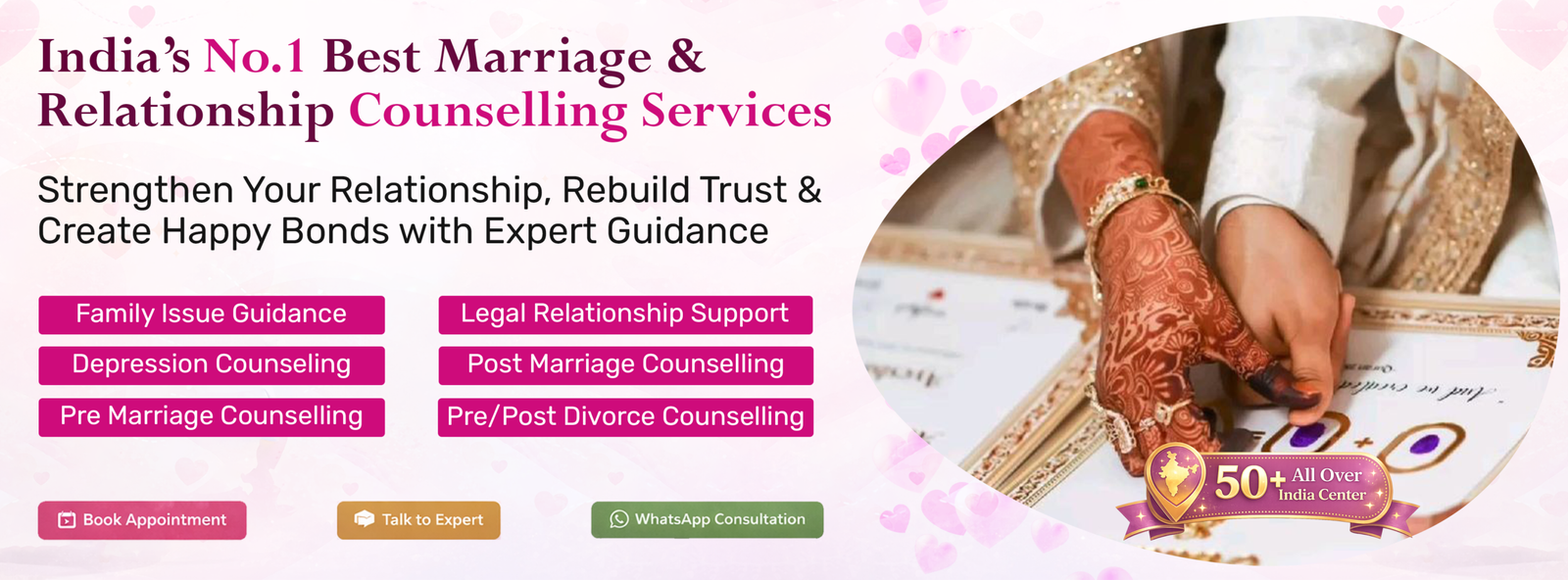 India's No.1 Best Marriage and Relationship Counselling Services