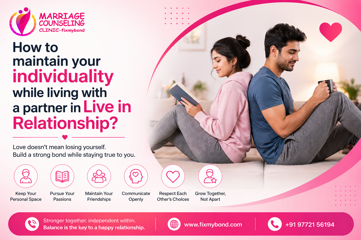 How to maintain your individuality while living with a partner in Live in Relationship?