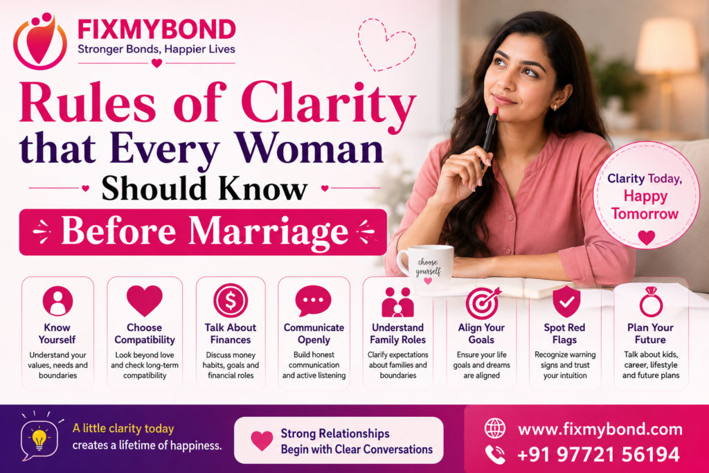 Rules of Clarity that Every Woman Should Know Before Marriage