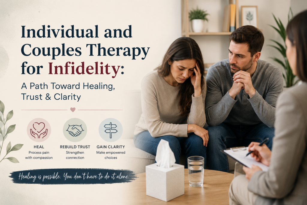 Individual and Couples Therapy for Infidelity: A Path Toward Healing, Trust & Clarity