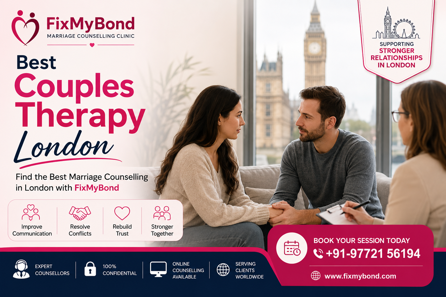 Best Couples Therapy London: Find the Best Marriage Counselling in London with FixMyBond