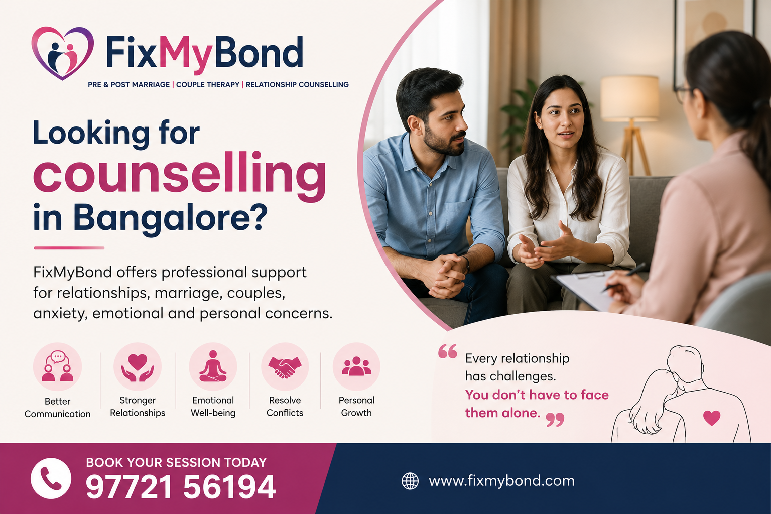 Psychologist & Counselling Services in Bangalore | FixMyBond