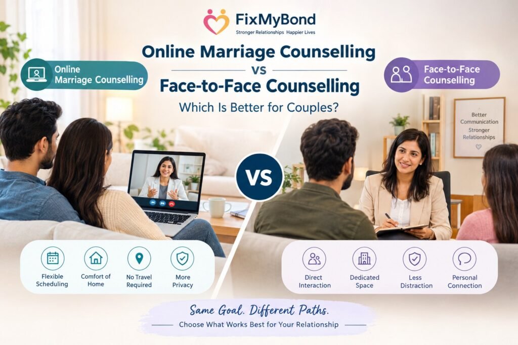 Online Marriage Counselling vs Face-to-Face Counselling: Which Is Better for Couples?